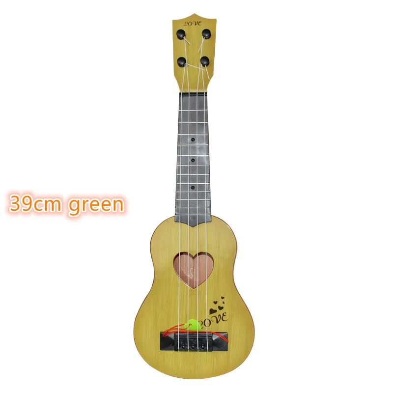 green-39cm 39 см/44 см мини-укулеле игрушечная гитара Детские Классические игрушки Симпатичные Хлопушка образовательные игрушки развитие детей подарок на день рождения - Цвет: green-39cm