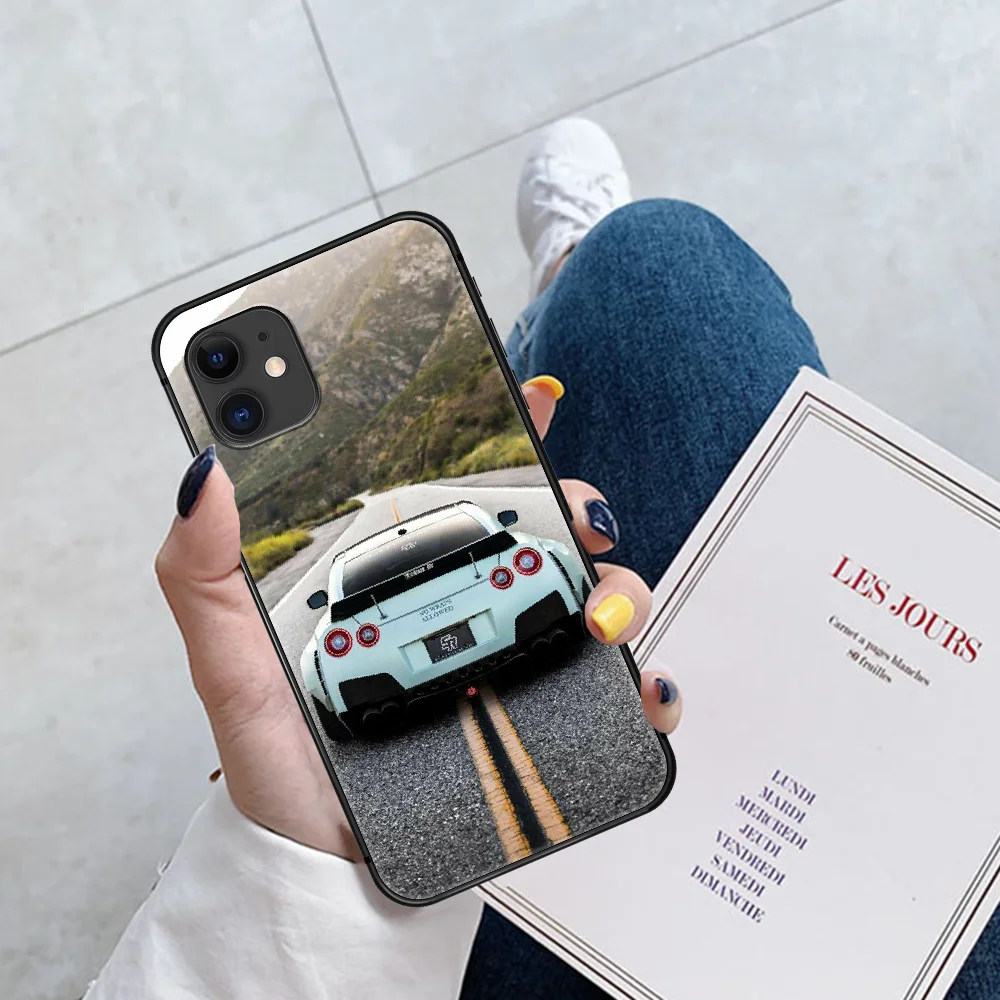 

GTR Sport Car Cool Phone Case For Iphone 5 5S SE 2020 6 6S 7 8 Plus 11 12 Mini X XS XR Pro Max black Cover Pretty Etui Tpu Funda