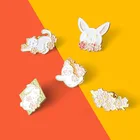 Креативная мультяшная животная Милая Кролик кошка выдра венок в форме цветной броши значки одежда сумка рубашка подарок для детей ювелирные изделия аксессуары