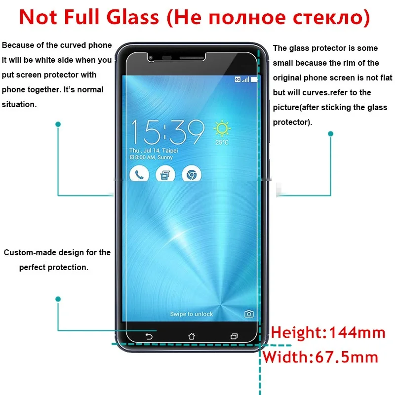 Закаленное стекло для ASUS Zenfone 3 Max X008D X00DD Z010D ZC520TL Laser ZC551KL Go X00AD ZB500KL ZB452KG G550KL защитная
