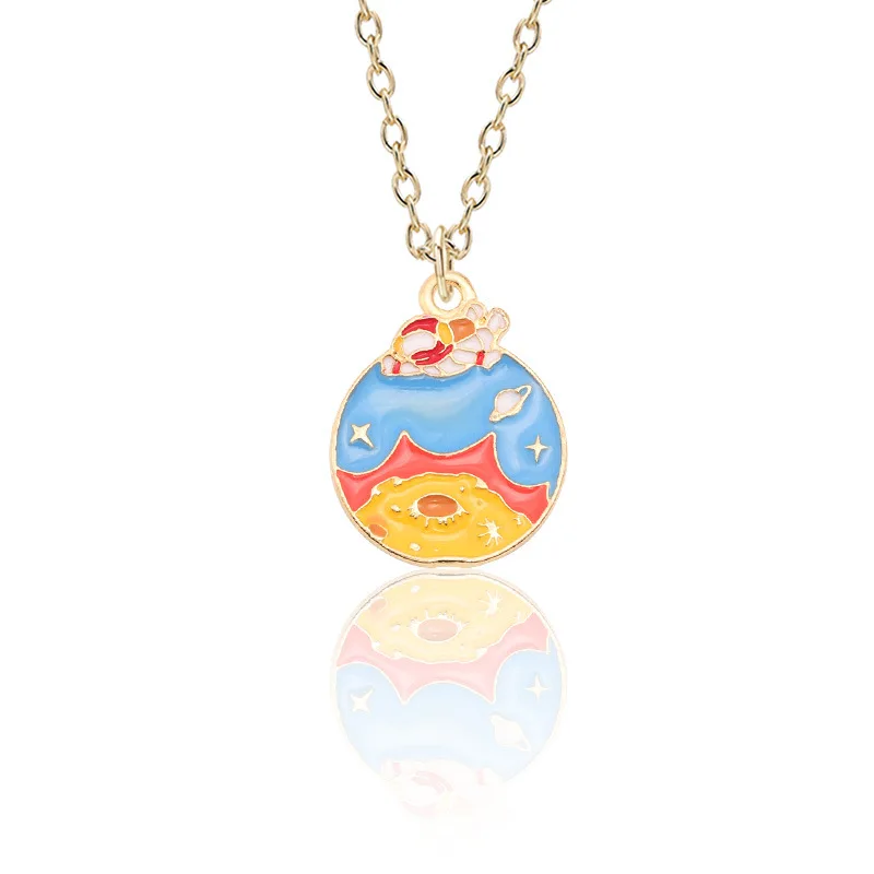 Женское ожерелье с подвеской в Корейском стиле эмаль снежный медведь кактус