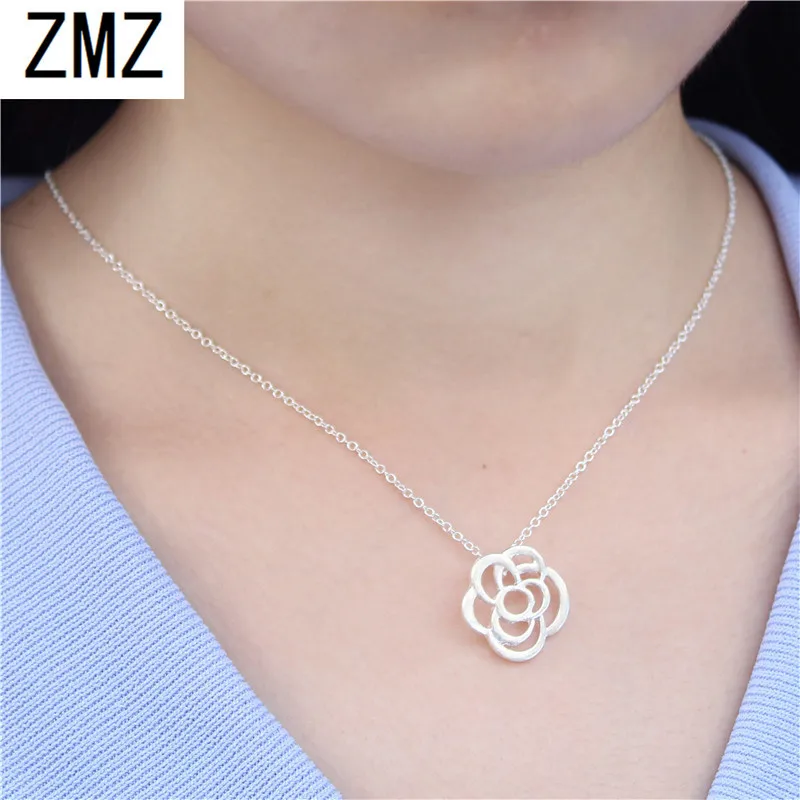 ZMZ 50 шт./лот 2019 Европейская/Американская Мода полые розы кулон милое растение