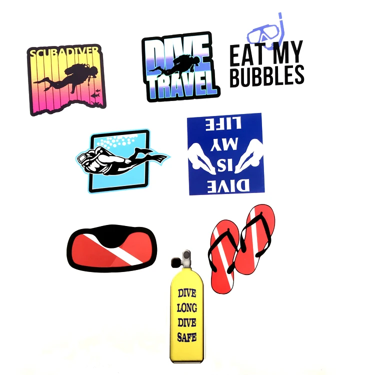 61 шт. цветная забавная наклейка с дайвером для шлема чемодан наклейки скейтборда