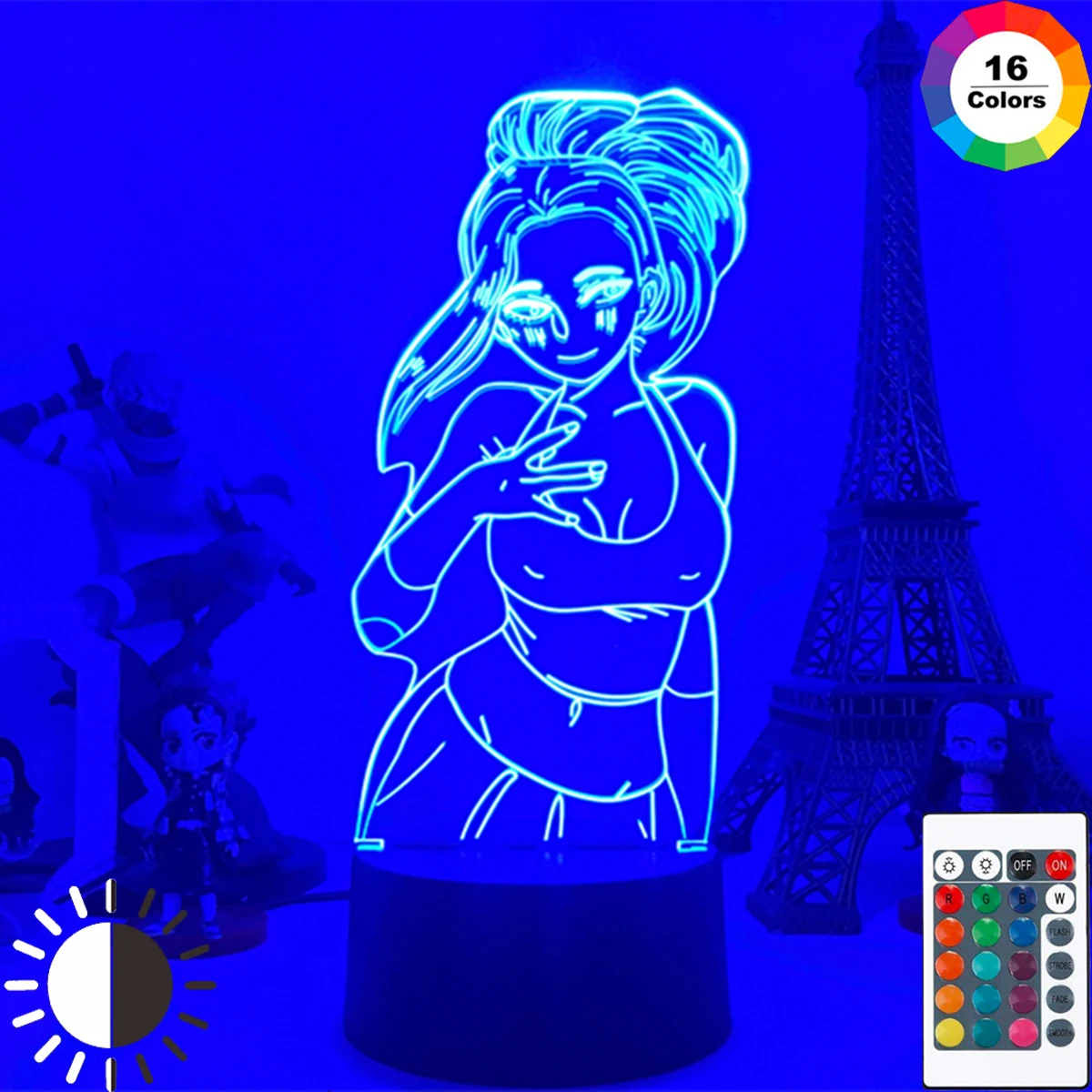 

Лампа аниме «Моя геройская Академия», светодиодная Ночная лампа 3d для украшения спальни, дня рождения, МОМО яойорозу