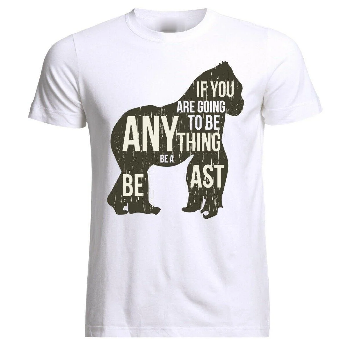 

Gorilla Be A Beast Wild Nature Animals Summer Breathable O-neck Short Sleeve Men's T-shirt