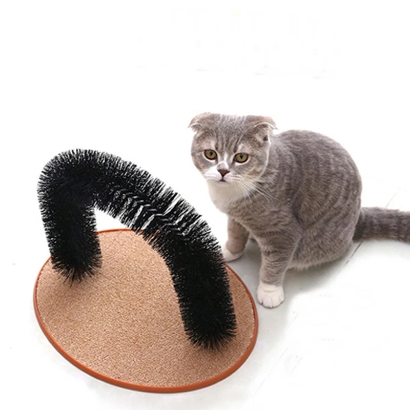 

Cat Arch Self Groomer Cat Massager Cat Hair Brush Pet Cat Scratcher board Fur Grooming Shedding Interactive Kitten Playing Toys