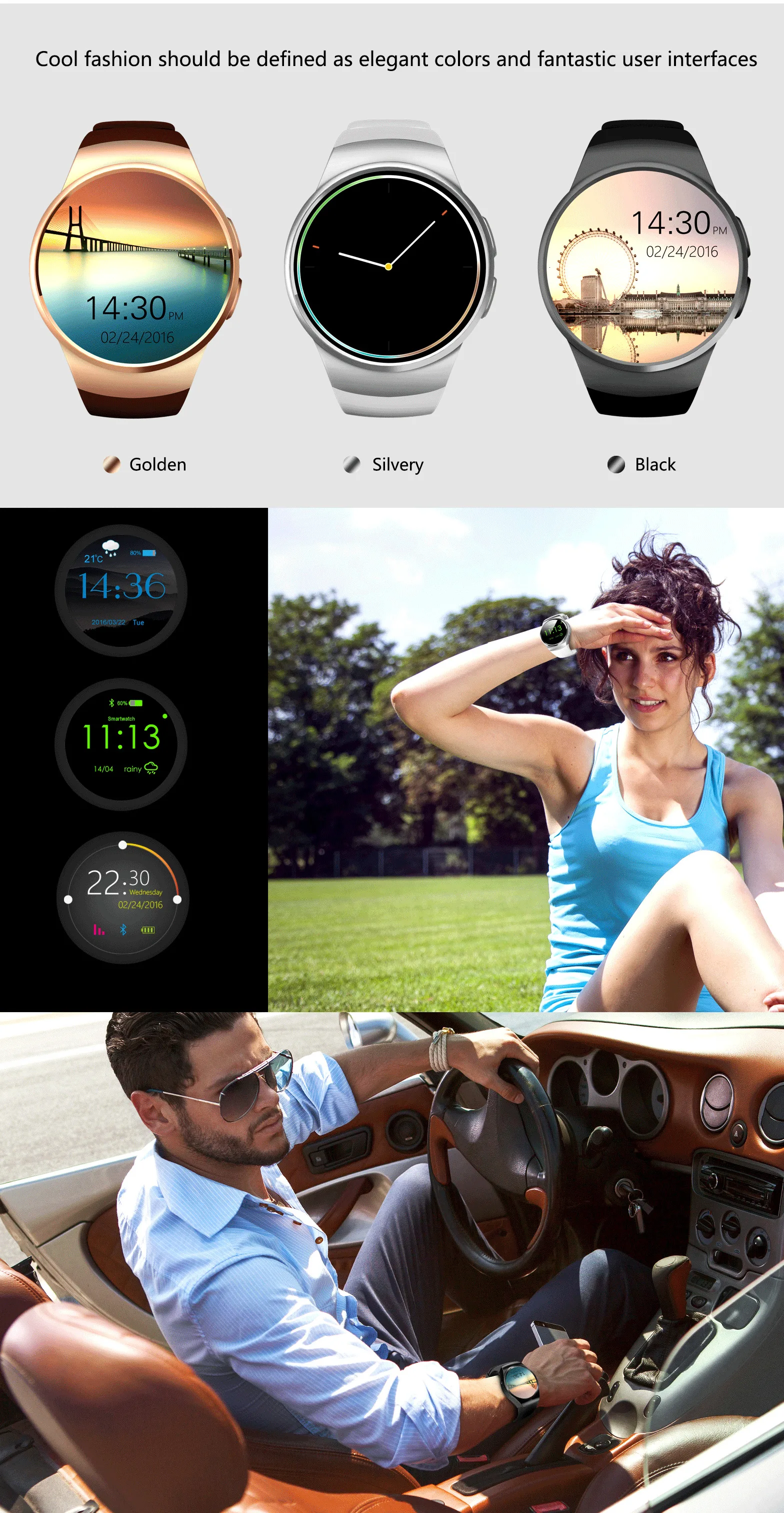 KingWear KW18 Смарт-часы для телефона MTK2502 ips экран Шагомер Сидячий напоминание пульсометр Умные Bluetooth часы для мужчин