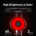 Умный задний фонарь для велосипеда, предупреждающий фонарь, красный свет, безопасный задний фонарь, зарядка через USB, работает на 8-15 часов, для подседельного штыря велосипеда.