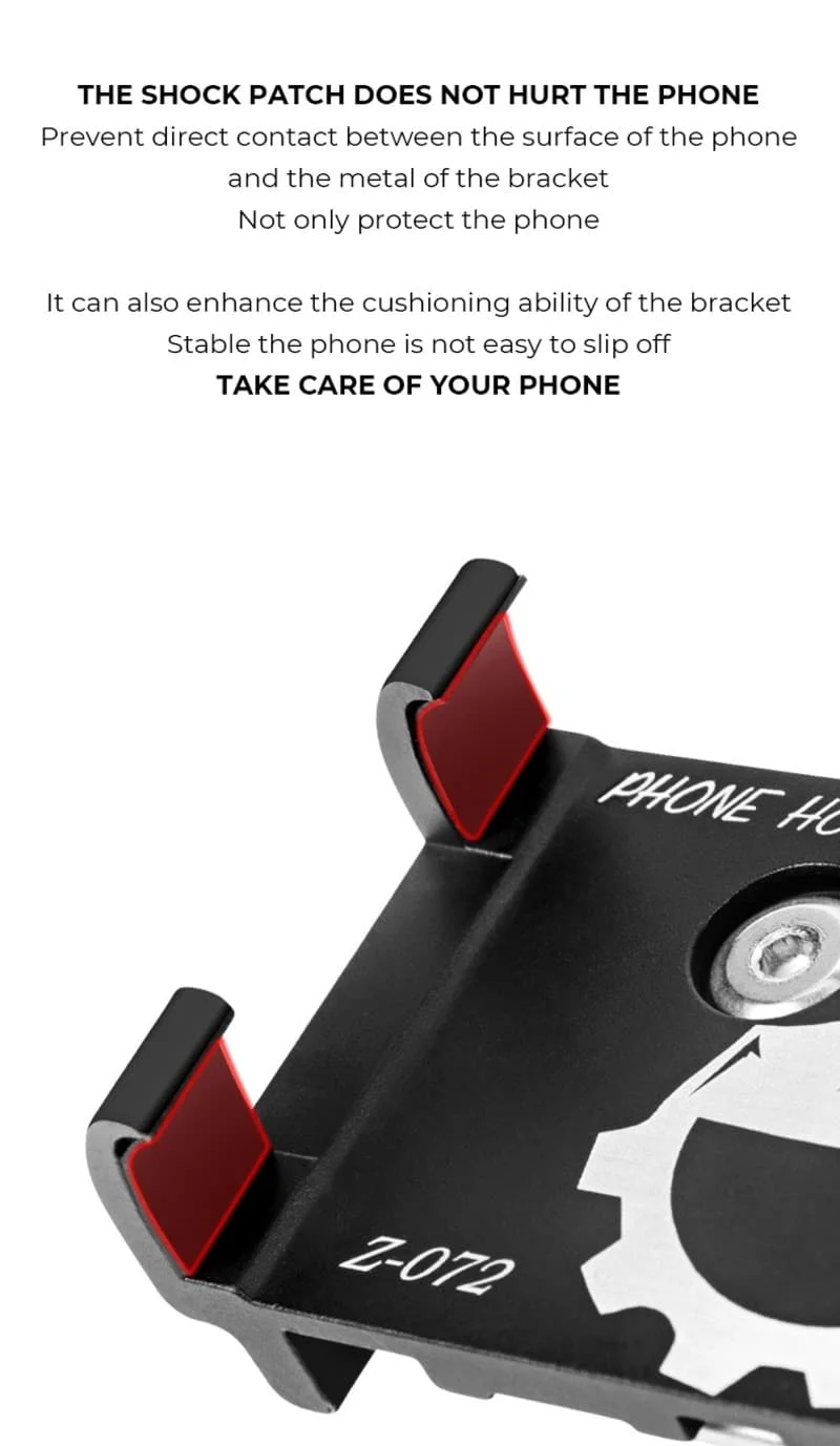 

Bike Motorcycle Handlebar Clip Stand Bicycle Mobile Phone Holder Universal for 3.5-6.5 Inch Smartphone Holder Gps Mount Bracket
