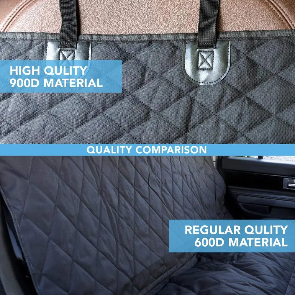 Чехол на заднее сиденье для собак 900D с сетчатым окошком просмотра карман