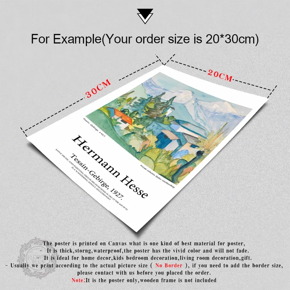 

Hermann Hesse Tessin Gebirge Canvas Painting Landscape Poster Pop Art Print Decoration Wall Picture for Living Room Home Decor