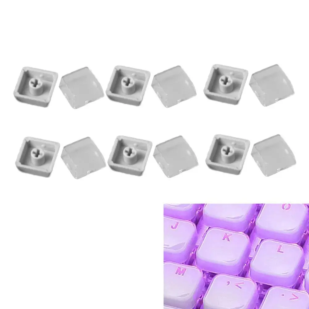 

Transparent Cover Key Keycaps Double-layer Removable Clips Custom Switch Relegendable Shell Protection Mechanical Keyboard