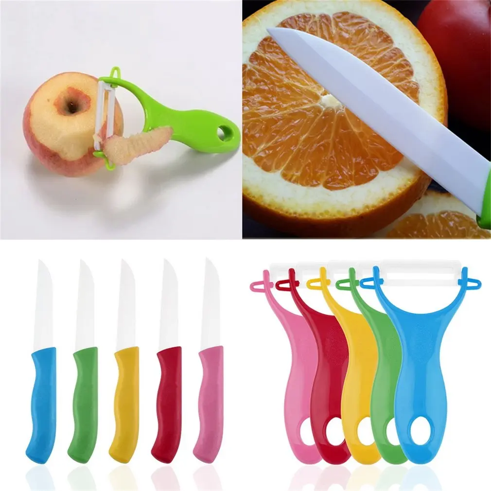 Nano Kitchen Ceramic Knife Cutlery+Vegetable Fruit Peeler Set Slicer Scrape | Дом и сад
