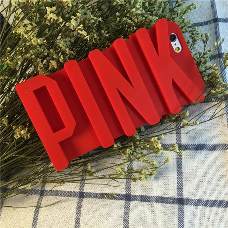 Модные 3D Розовый Виктория Мягкий силиконовый чехол из ТПУ для Apple iphone 7 plus