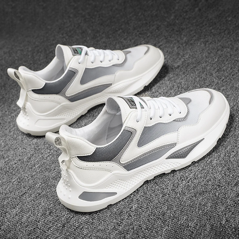 

Breathable Non-Slip Casual Sneakers Man Summer Comfort Hard-Wearing Grey Casual Sport Shoe Patchwork Mesh Trainers Fast Shipping
