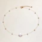 Новое поступление, оптовая продажа, реальные ожерелье из пресноводного культивированного натуральное Жемчужное Ожерелье Красивые вечерние подарок для женщин 45 см 18 дюймов, 10 шт.лот