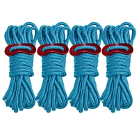 4 meters outdoor camping tent rope reflective ropes strapping rope luminous at night with aluminum alloy adjustment buckle