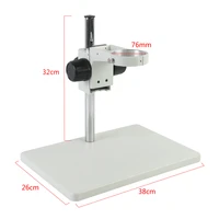 stereo trinocular microscope big size adjustable boom table working stand holder 76mm ring multi axis adjustable metal arm