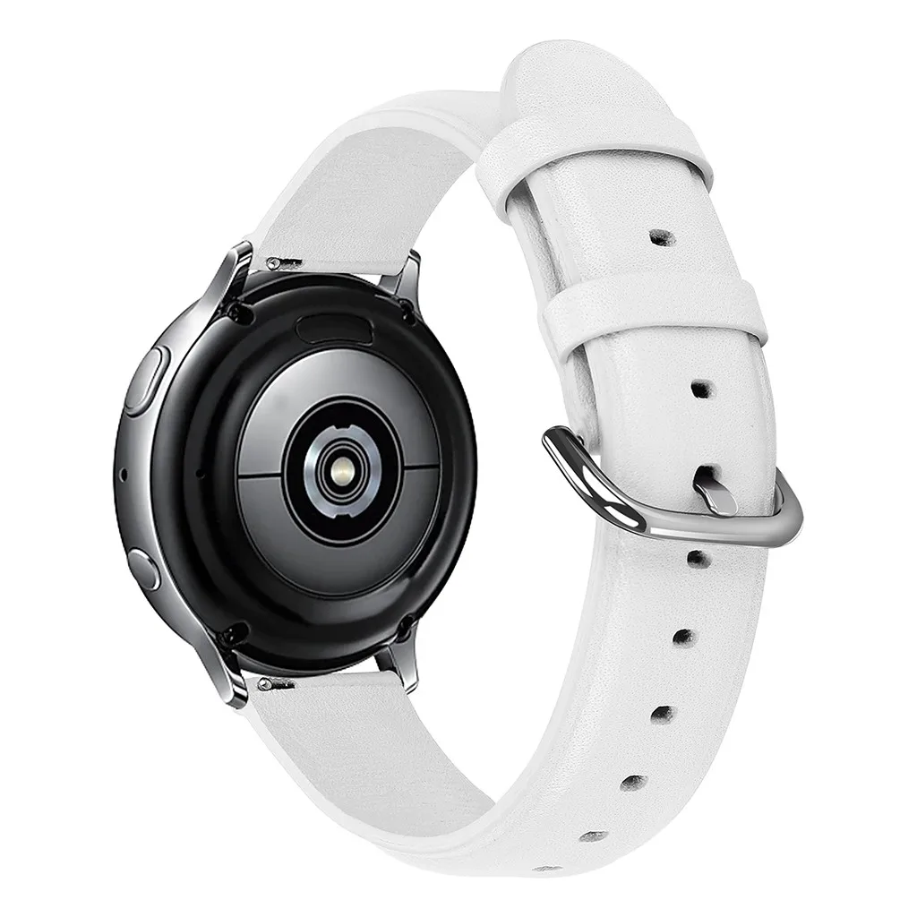 Смарт-часы, ремешок, браслет для samsung Galaxy Watch, кожаный ремешок для часов, ремешок для samsung Galaxy Watch Active 1/2, 40 мм/44 мм