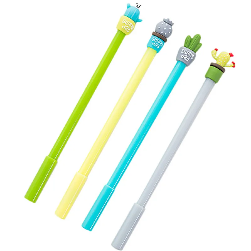 1 шт. новые Гелевые Ручки С КАКТУСОМ зеленые растения нейтральная ручка милые