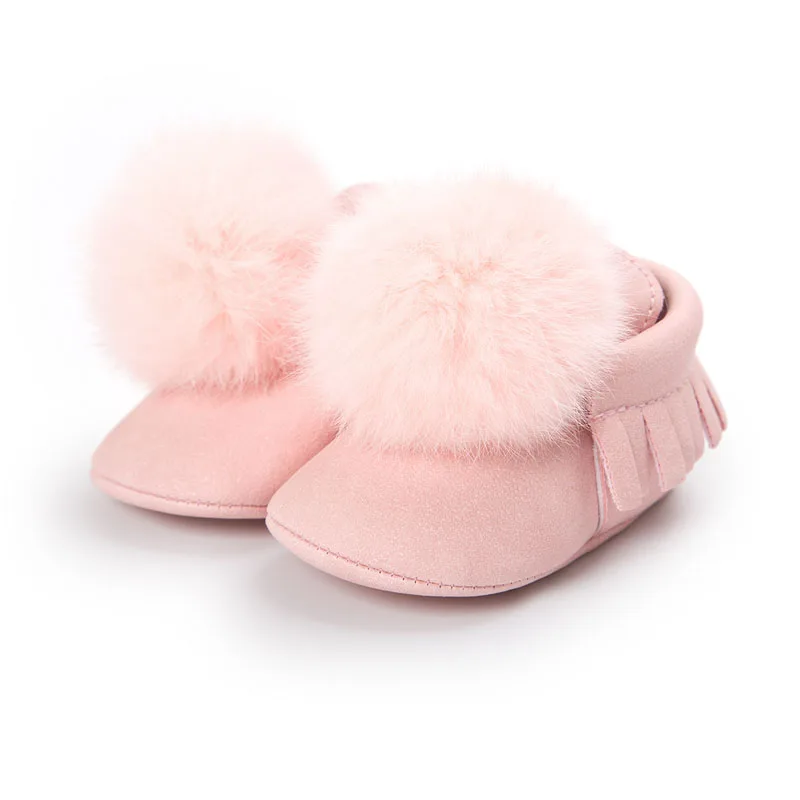 

Newborn Infant Boy Girl Baby Moccasins Soft Moccs Shoes Toddler First Walkers Bebe Fashion Fringe Soft Soled Boots PU Leather