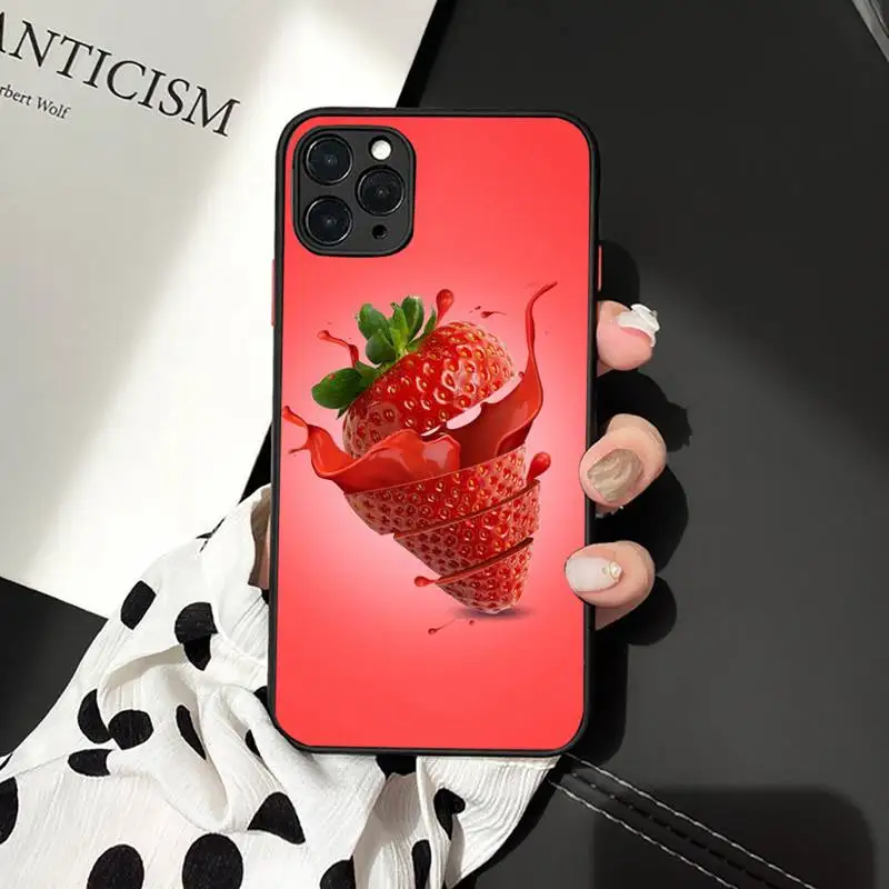 

strawberry summer sweet fruit Phone Case matte transparent For iphone 7 8 11 12 plus mini x xs xr pro max cover