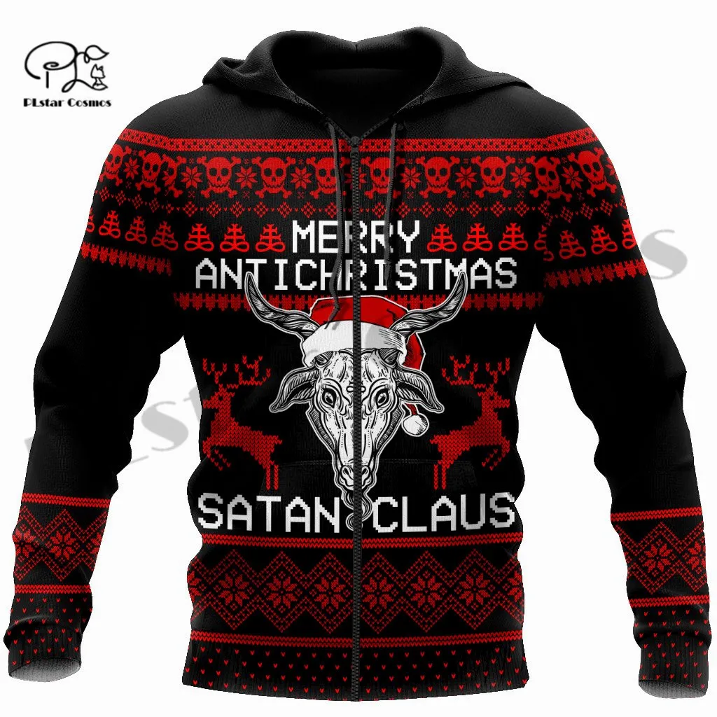 

PLstar Cosmos 3Dprint Newest Satan Satanic Gothic Devil Art Christmas Streetwear Funny Awsome Casual Hoodie/Sweatshirt/Zip Style