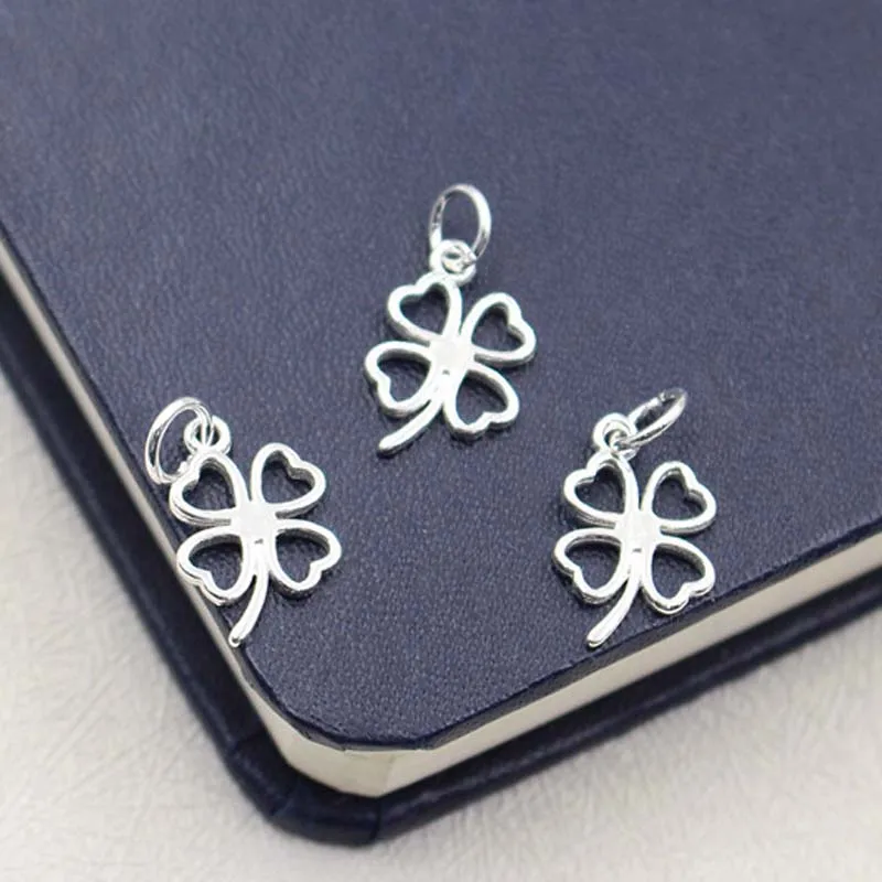 Подлинная реальная однотонная искусственная серебряная подвеска цветок