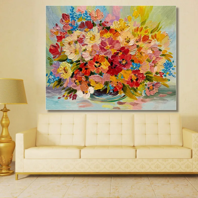 

Abstract Watercolor Flowers Oil Painting Print on Canvas Modern Home Decoration Posters Prints Living Room Wall Cuadros Decor