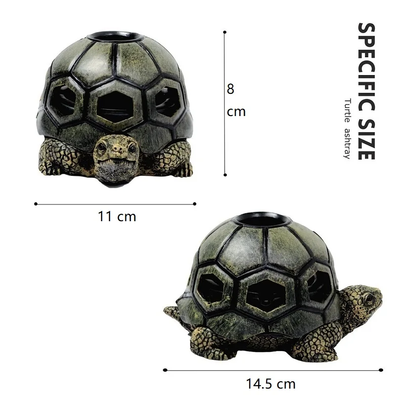 

Turtle Ashtray Resin Smoke Cigarette Ash Tray Crafts Outdoor Office Car Home Decoration Monsiter Ashtrays Tortoise Snail Shape