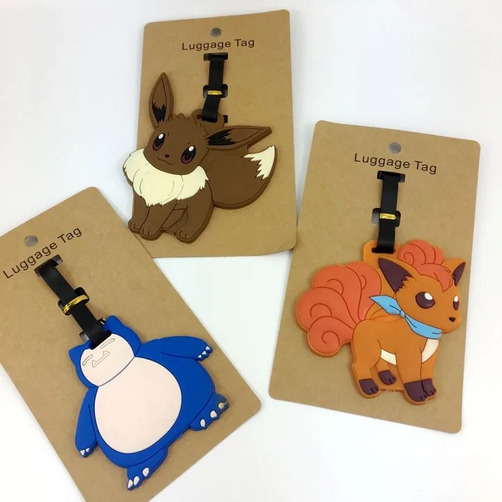 Экшн-Покемоны бирки для багажа модель Пикачу Эви райчу шарнитарда ПВХ Дорожный