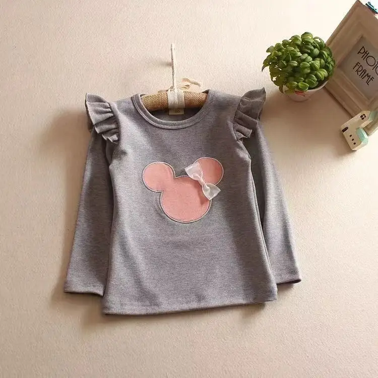 2 3 4 5 6 7 Year Girls T-shirt Long Sleeve Cotton Cartoon Kids T Shirts for Girl Baby Toddler Children Top Clothes Pullovers | Детская