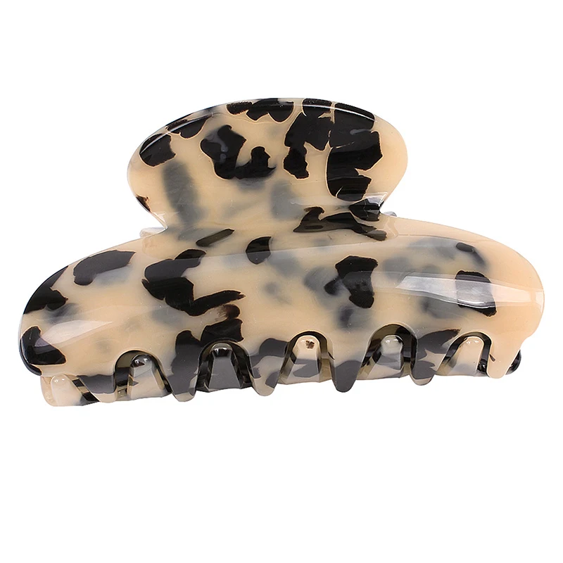 Заколка для волос с мраморным принтом женская акриловый зажим 10 см роскошная