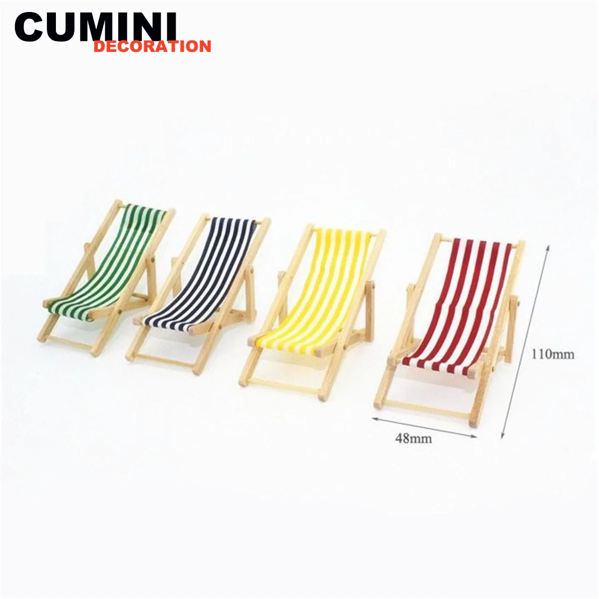 

1:12 DIY кукольный домик, Миниатюрный Складной Деревянный шезлонг, шезлонг, пляжный стул