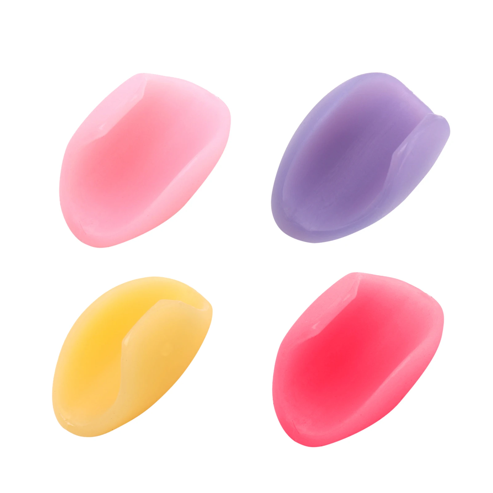 

4pcs Flute Thumb Rest Cushion Silicone Finger Cover Flute Wind Instrument Accessories (Random Color Delivery)