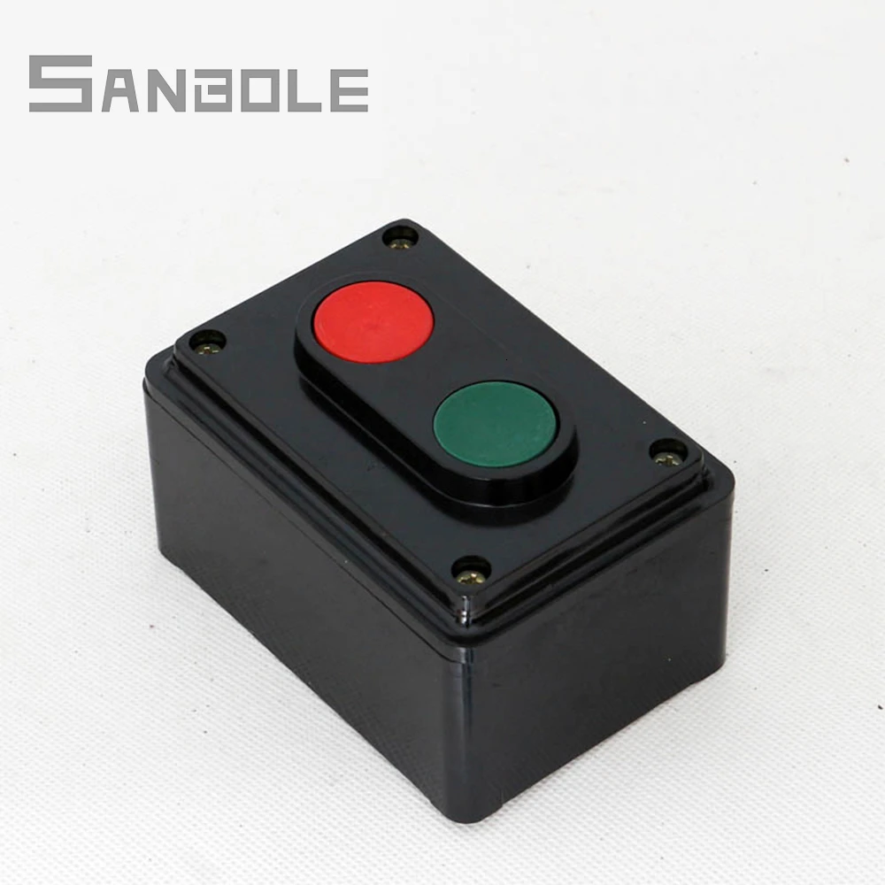 Кнопочный переключатель с защитной коробкой 2 позиции 2nc двойные красные и