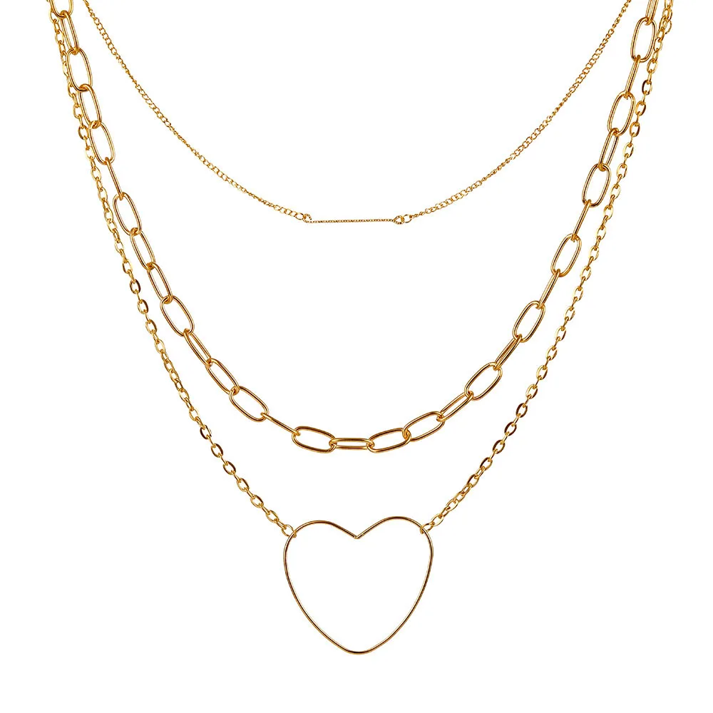 Женское многослойное колье-чокер с жемчугом FAMSHIN Boho Трендовое золотистое