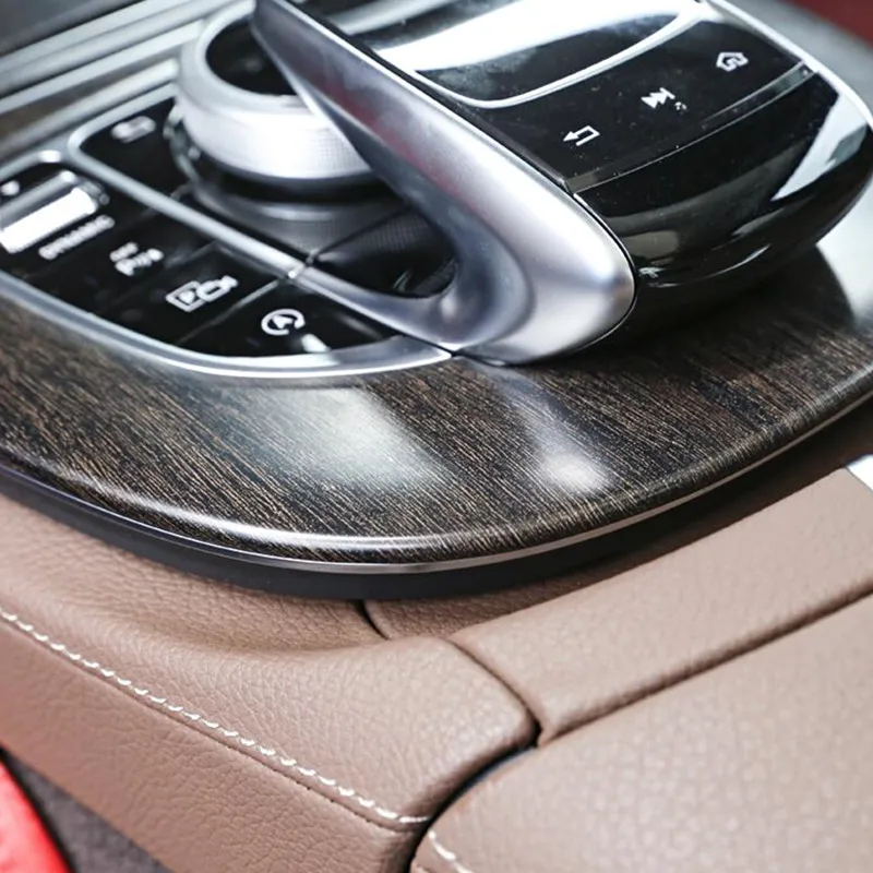 

Car Center Console Panel Protection Cover Trim 2Pcs Oak Grain Color For Mercedes Benz E Class W213 200 300l 2016-2018 ABS