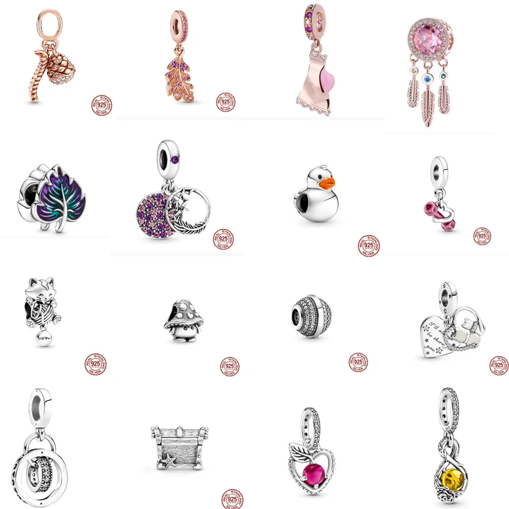 Лидер продаж браслет с подвесками в виде серебряных листьев украшенных