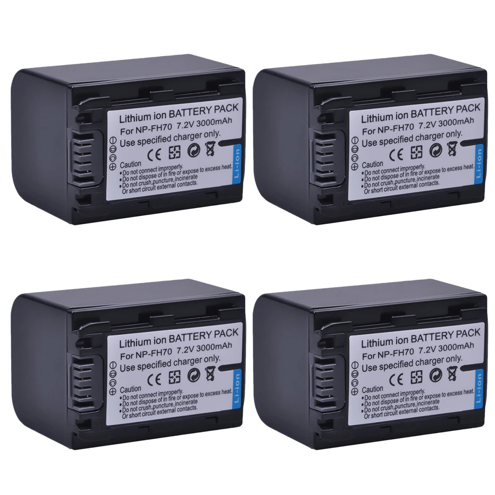 3000 мА/ч 7 2 V NP FH70 Батарея для Sony FH100 FH60 FH50 FH90 DCR DVD650 HC20 HC21 HC48 HC62 SR42|Цифровые