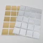 Наклейки от царапин 300 шт., квадратные 25*25 мм, золотые и серебряные, для вечевечерние, канцелярские принадлежности, самоклеящаяся этикетка, свадебные открытки