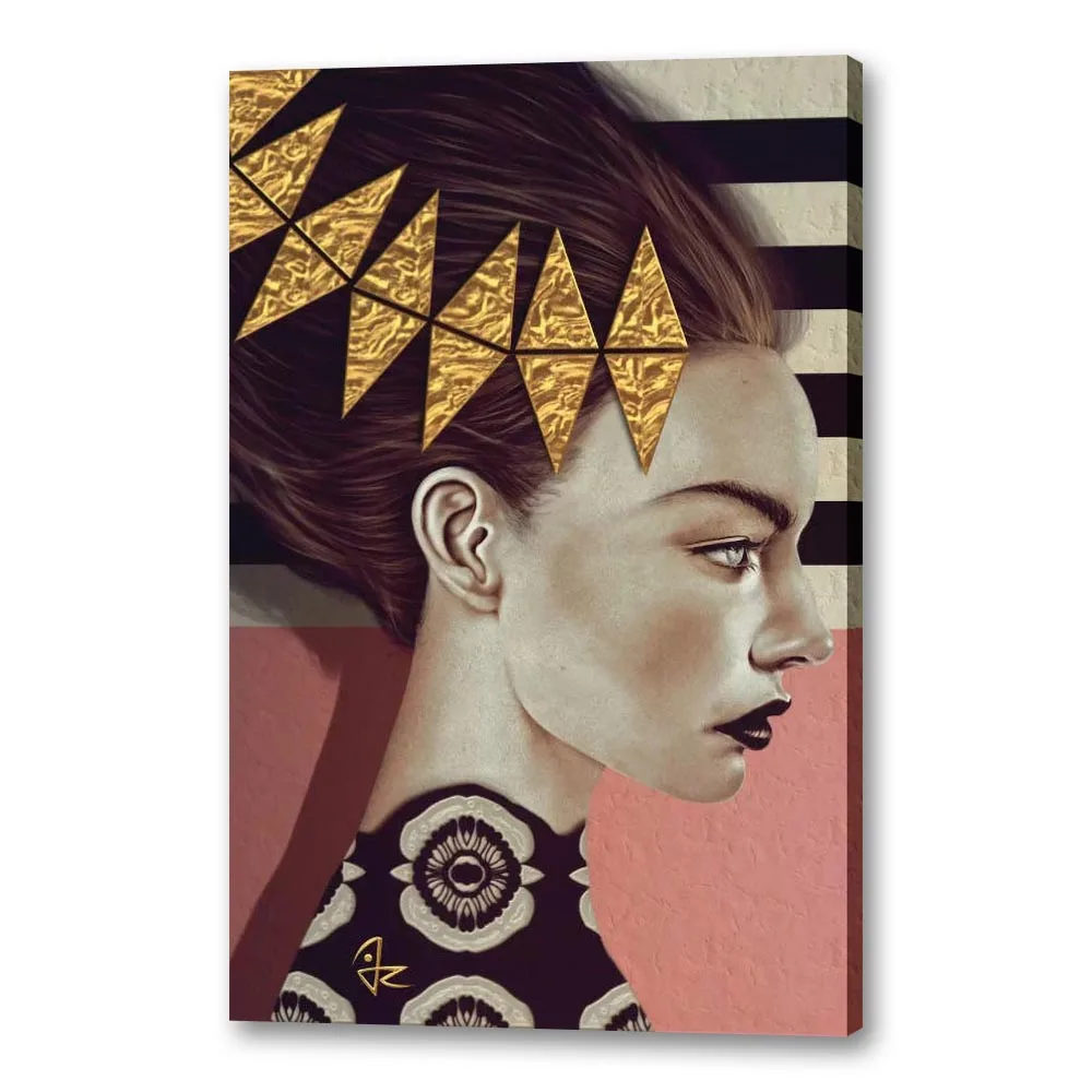 

Modern Good Morning Golden Ballerina Gold Leaf Wall Art Canvas Painting Picture Poster and Print Gallery Home Decor