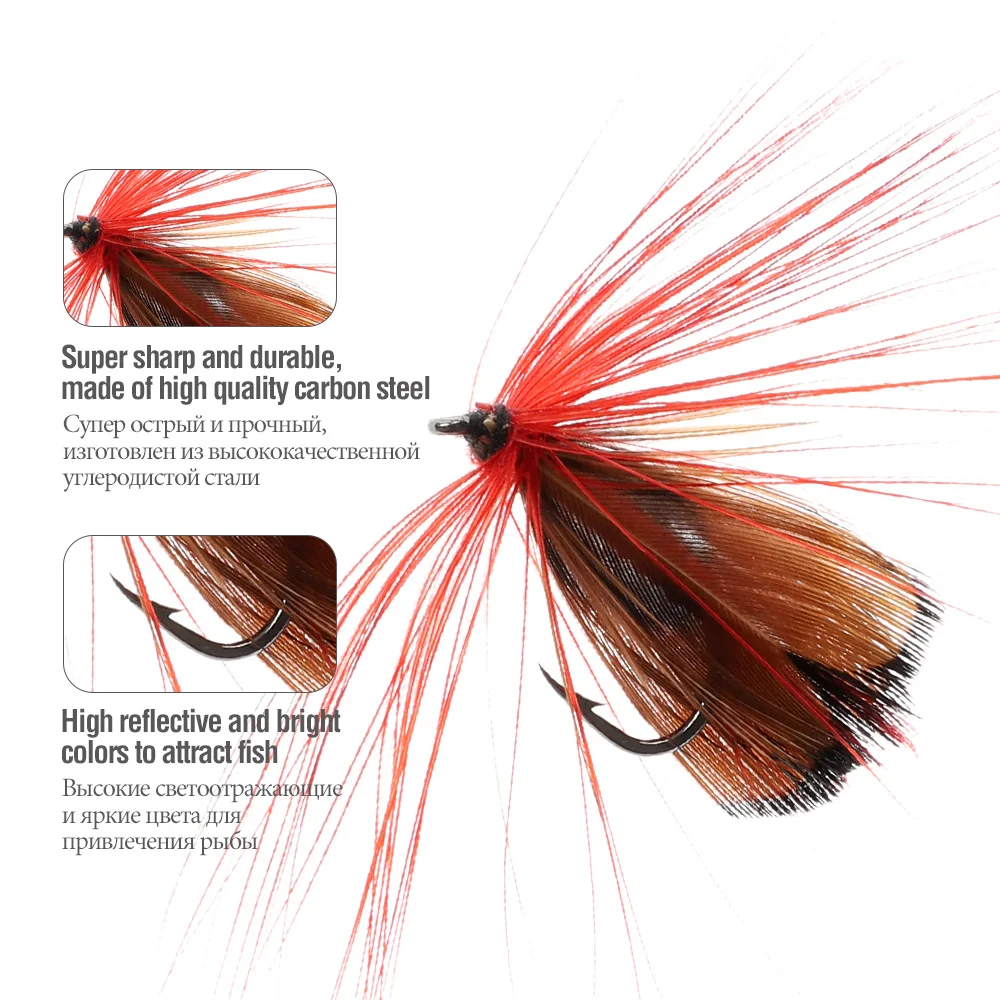 DONQL 10 50 шт/коробка насекомое муха рыболовные приманки от мотыльков мух с