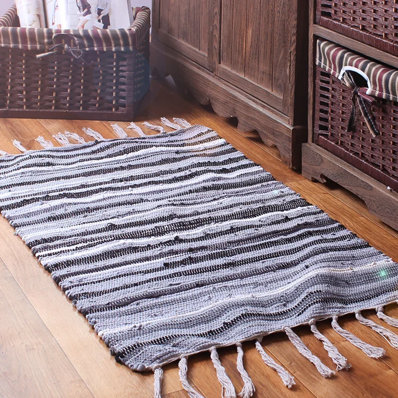 boho style handmade tassel kichen mat carpets for living room area rugs outdoor entrance doormat geometric bath floor mats hot free global shipping