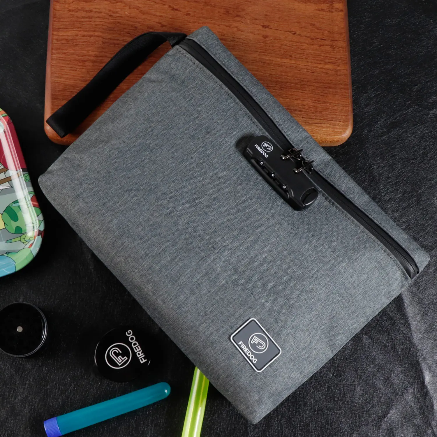 Сумка FIREDOG с защитой от запаха и комбинированным замком большой контейнер