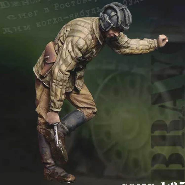 

1/35 фигурка модели из смолы GK, солдат, чернозем, военная тема Второй мировой войны, несобранный и Неокрашенный комплект