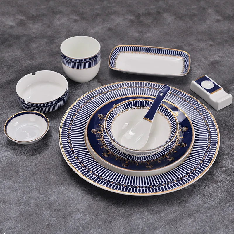 Набор столовой посуды для кухни геометрическая посуда керамические столовые