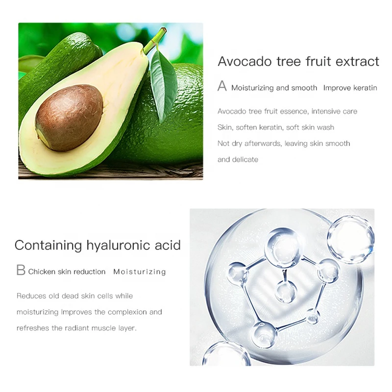 Отшелушивающий гель VENZEN крем-скраб для тела авокадо глубокое очищение кожи