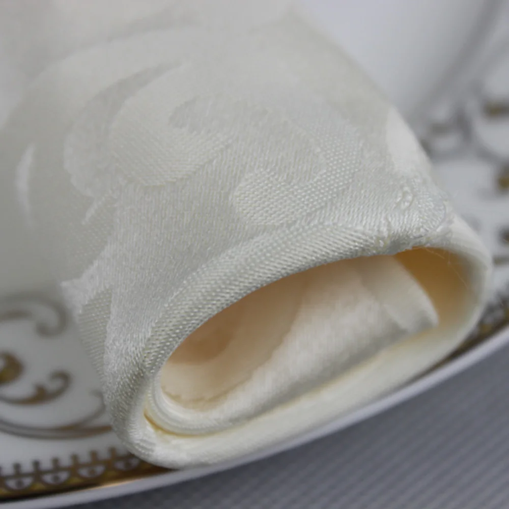 

Hot 10pcs Wedding Party Decoration Polyester 48cm Square Table Napkin Hotel Banquet Folding Cloth Home Pocket Handkerchief