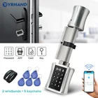 Bluetooth-замок цилиндрический с блокировкой TT, пароль-картой, биометрический электронный смарт-замок для двери, цифровая клавиатура, кодовый замок без ключа, Домашний домофон, мелодия